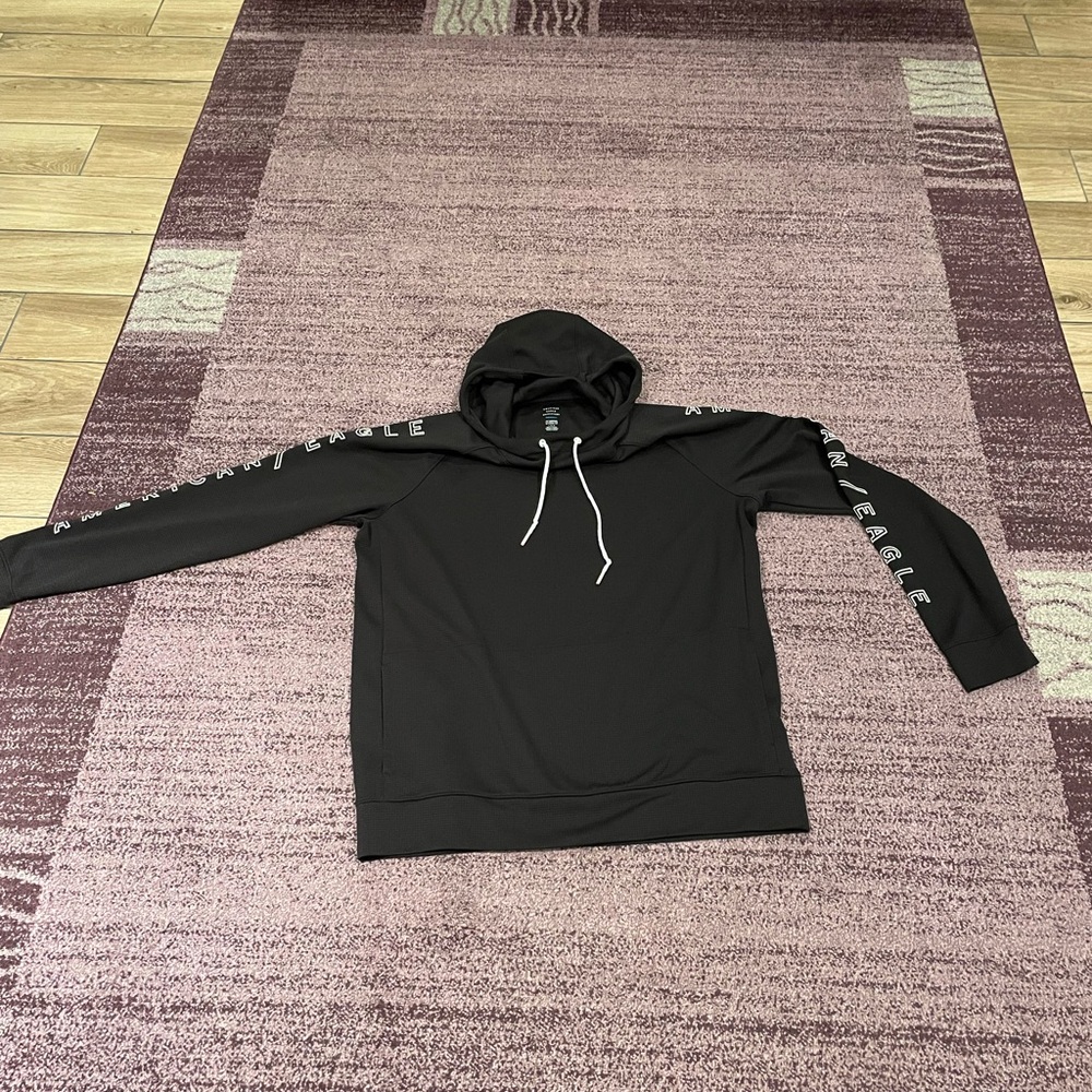 Large black american eagle hoodie